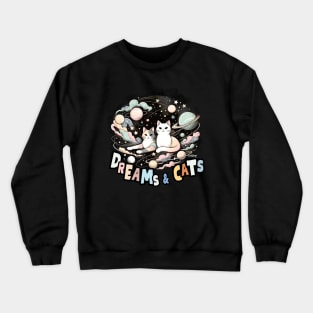 Mistic Cat: Lucid Dreams - The Cute Kitty - A Funny Retro Vintage Style Crewneck Sweatshirt